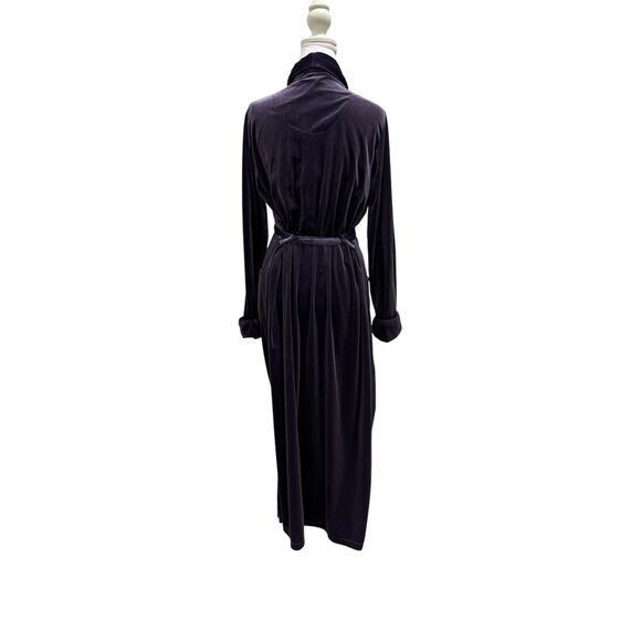 Lauren Ralph Lauren Purple Velvet Robe Women’s M Plush Lounge Robe luxe cozy - Picture 3 of 8